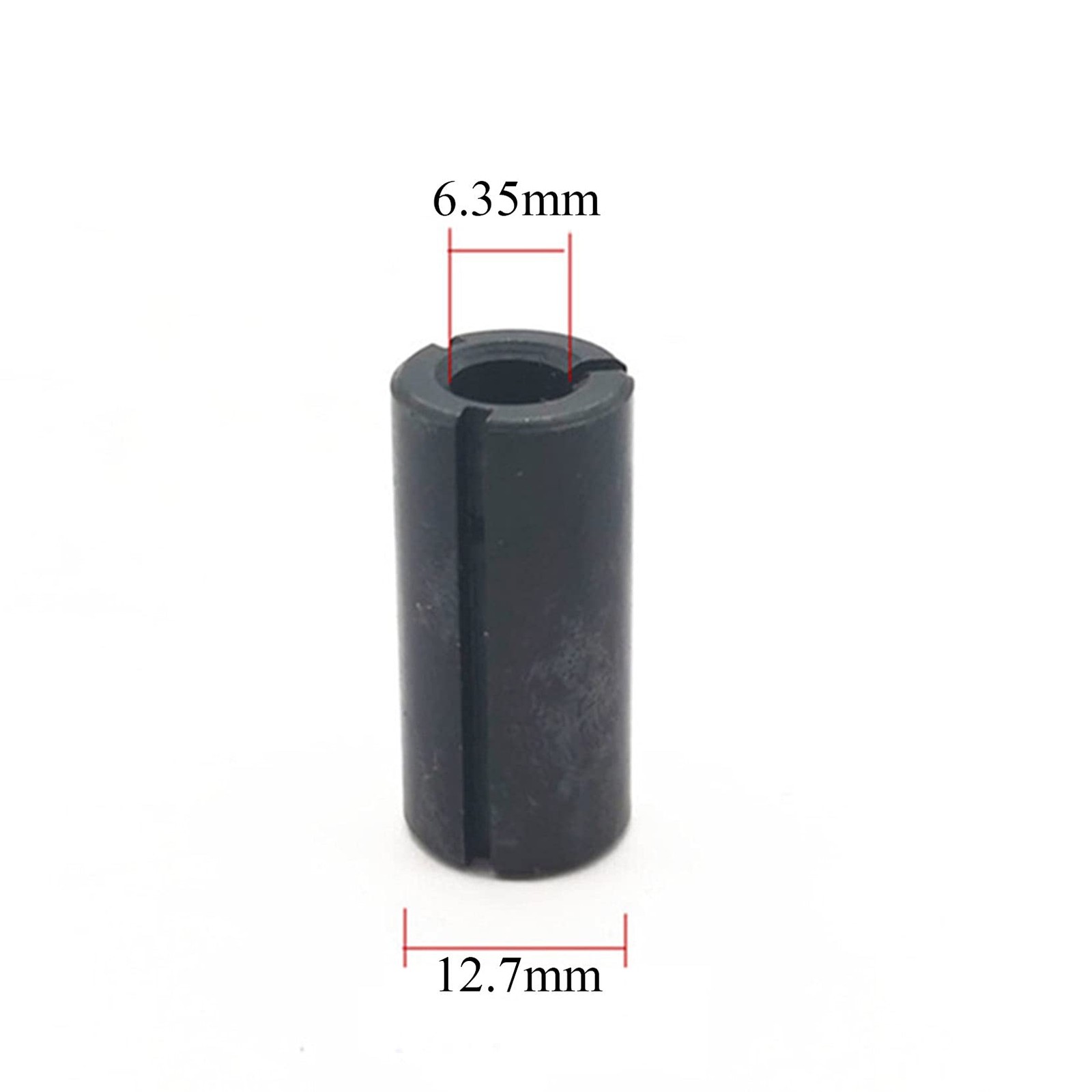 2Pcs 1/2" to 1/4" Router Collet Reduction Sleeve Tool Bit - A3 2pcs Black