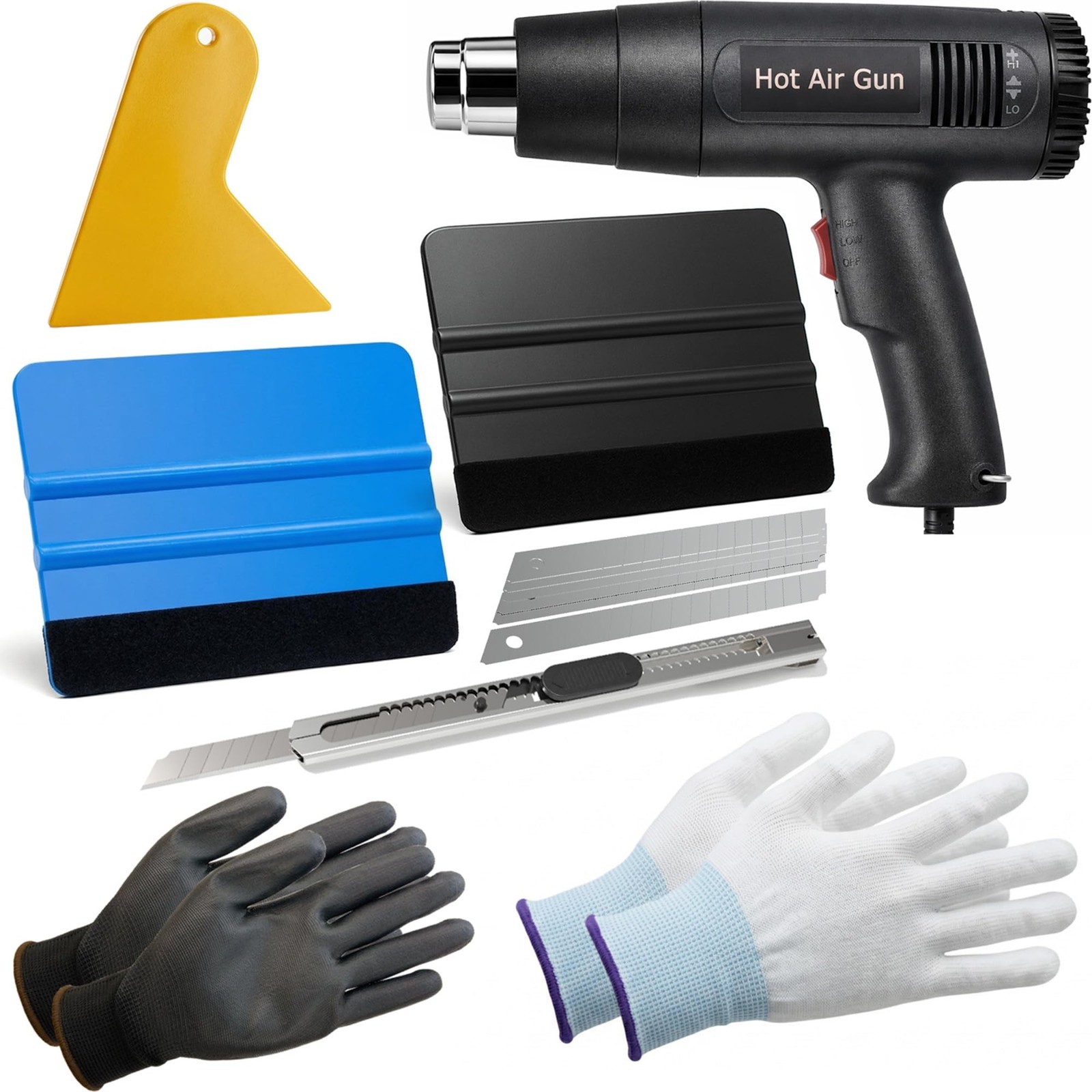 Spanno Car Vinyl Wrap Tool Kit for Car Film Installation Includes Heat Gun, F...