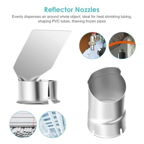 7PCS Stainless Steel Heat Gun Nozzle Attachments for 35-40mm Hot Air Tools