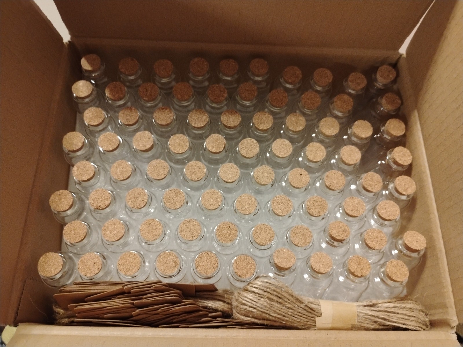 Glass Bottles (80) 20ml With Tags