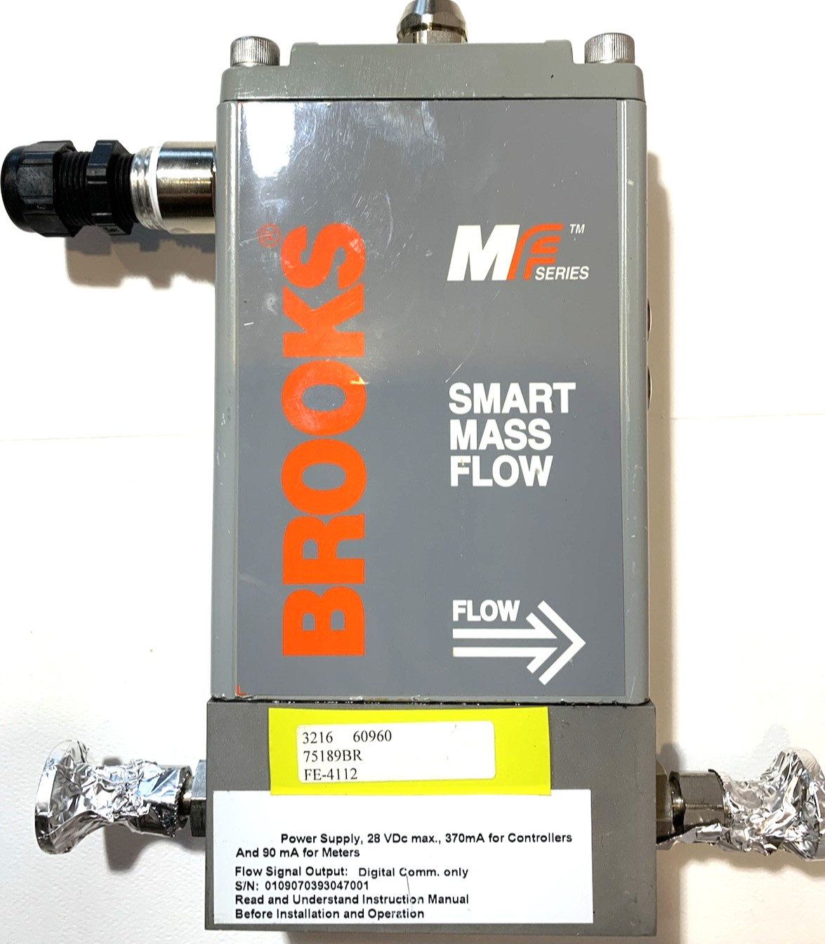 Brooks MF60S/AC1BEOIDOLA1B1 Smart Mass Flow Controller 0.8 SLPM Air $199.01+FREE