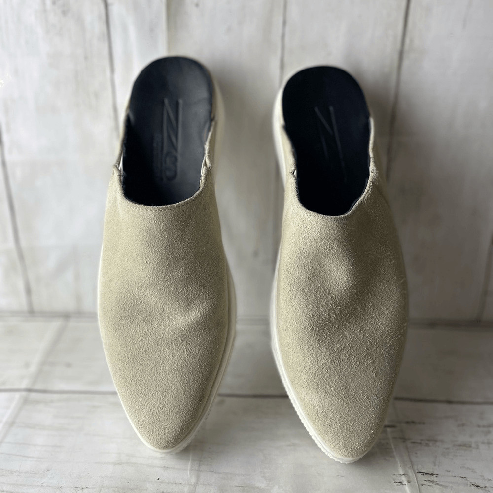 ZCD Montreal Suede Leather Mesh Accent Mules Size 7