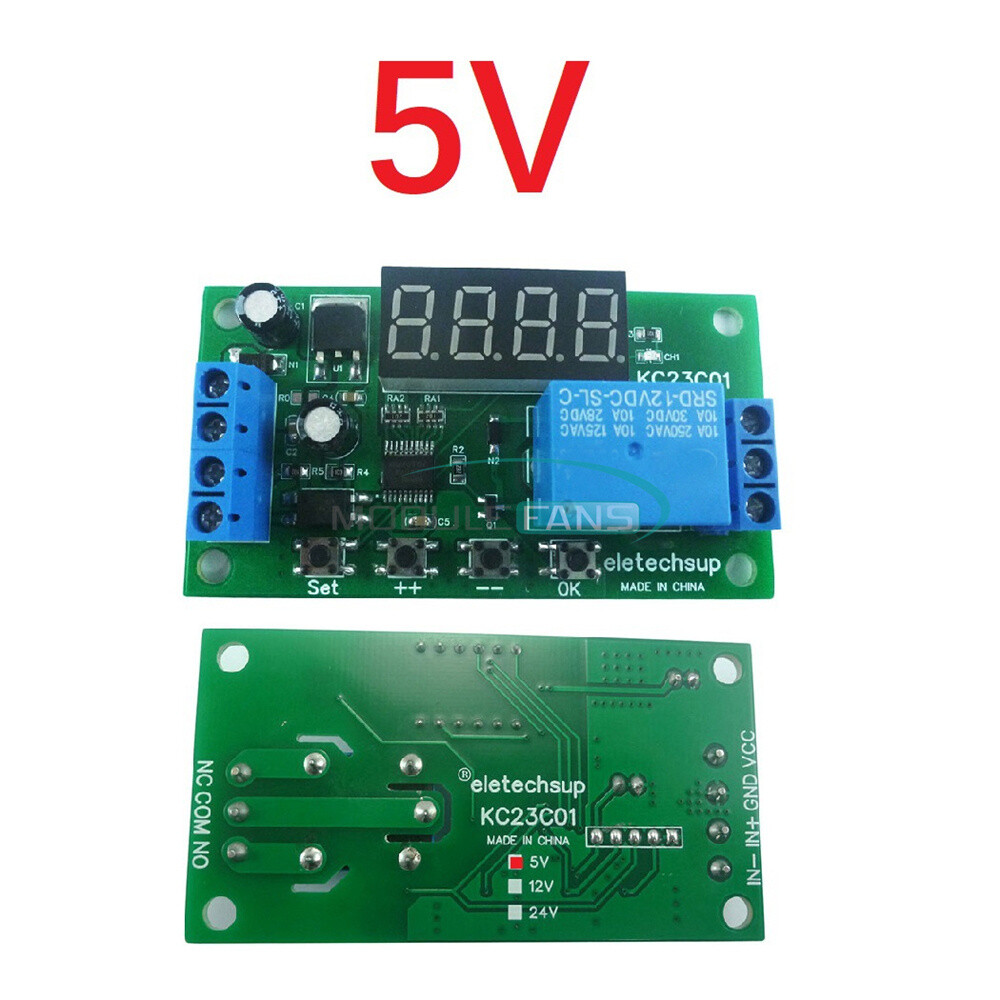 Pulse Counter Switch DC 5/12/24V Adjustable Timer Delay Turn On/Off Relay Module