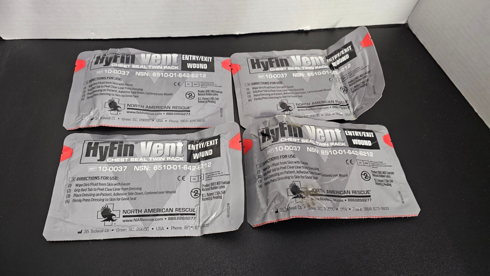 set of 2 - Twin Pack  HyFin Vent  Chest Seal