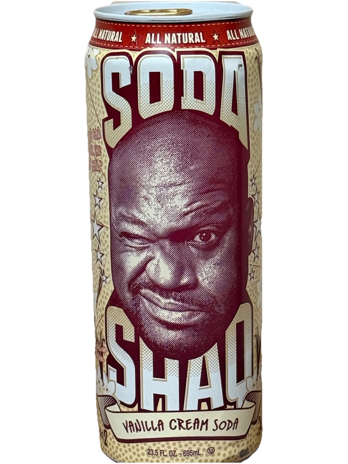 Arizona Soda Shaq Vanilla Cream Soda Tall Can Rare White Top Full Never Opened