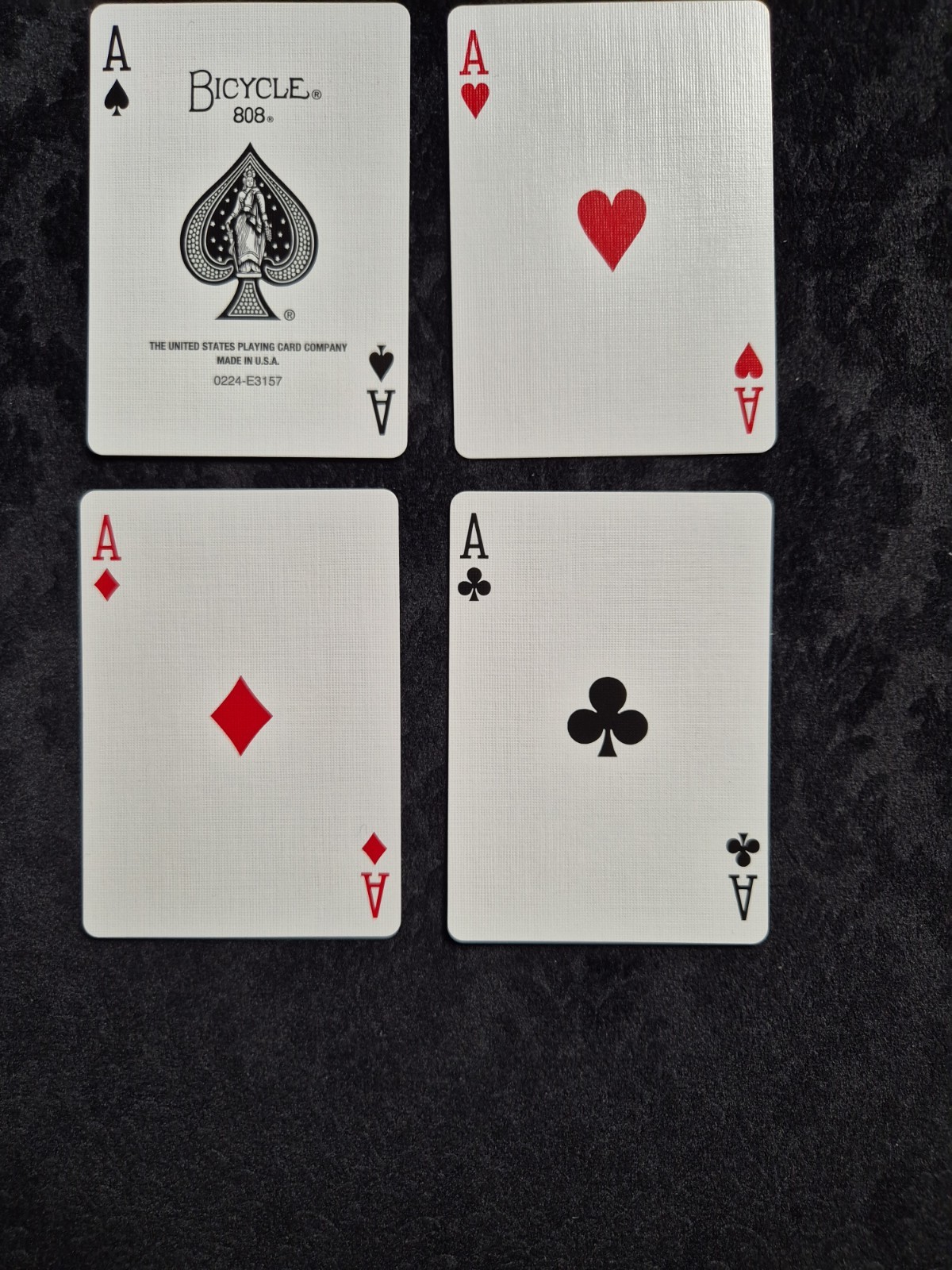 Set of four gimmicked Bicycle cards for McDonald's Aces routines Card Magic NEW