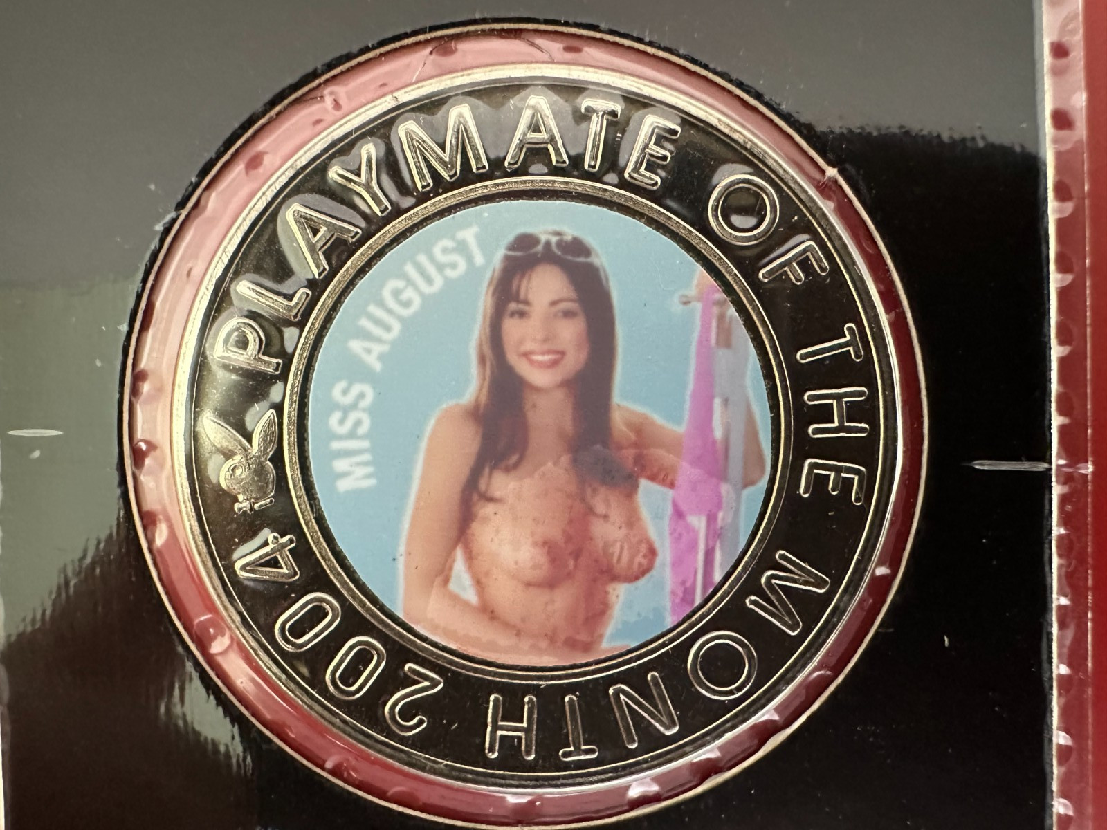 RARE! PLAYBOY LIMITED EDITION AUG 2004 PILAR LASTRA COLLECTIBLE COIN WITH COA!
