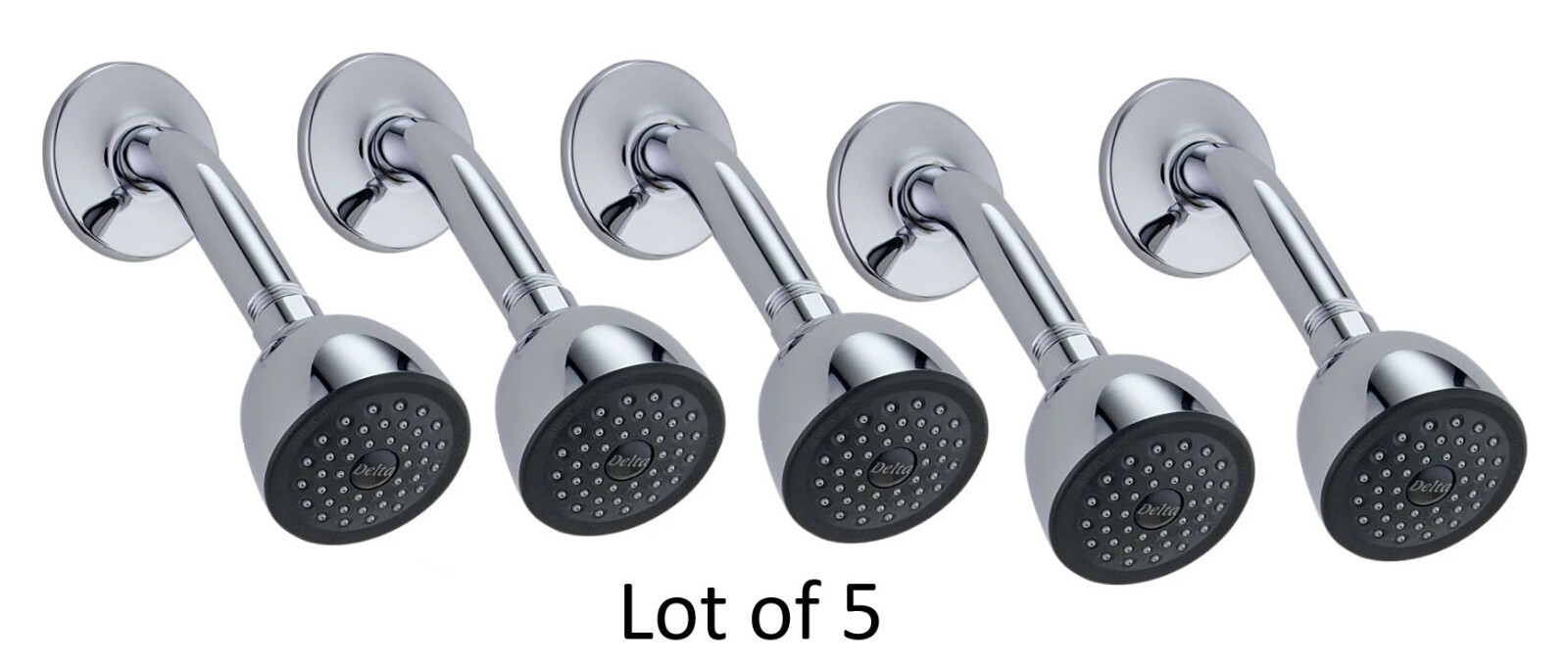 LOT OF 5 PCS - Delta Touch-Clean Shower Head, with Arm and Flange, Chrome 4141TP