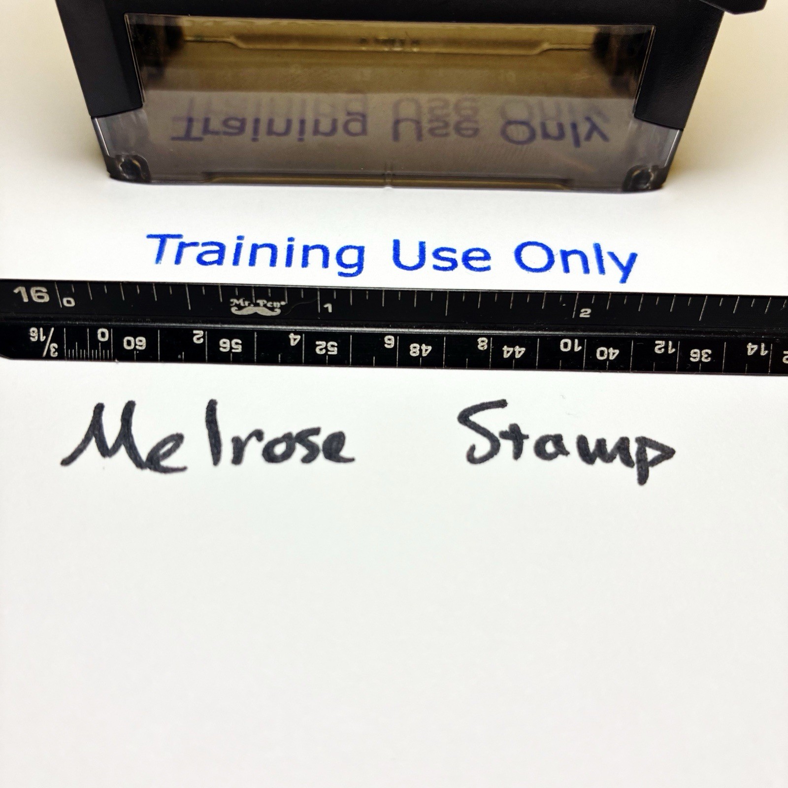 Training Use Only Rubber Stamp Blue Ink Self Inking Ideal 4913