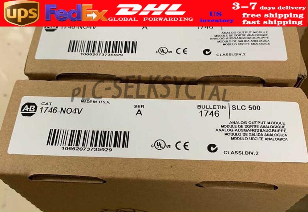 1P New Sealed Allen-Bradley 1746-NO4V / A SLC 500 PLC Analog Output Module US