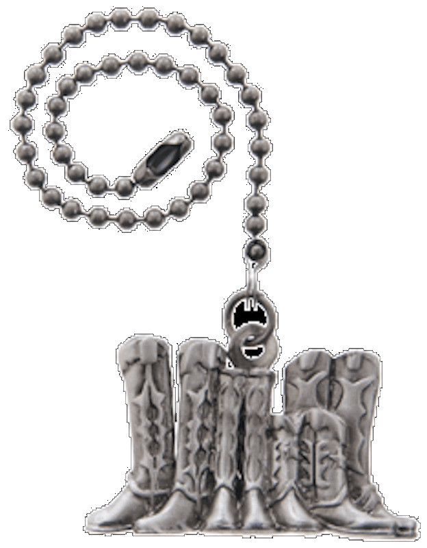 Lazart Western Boots Pewter Fan Pull
