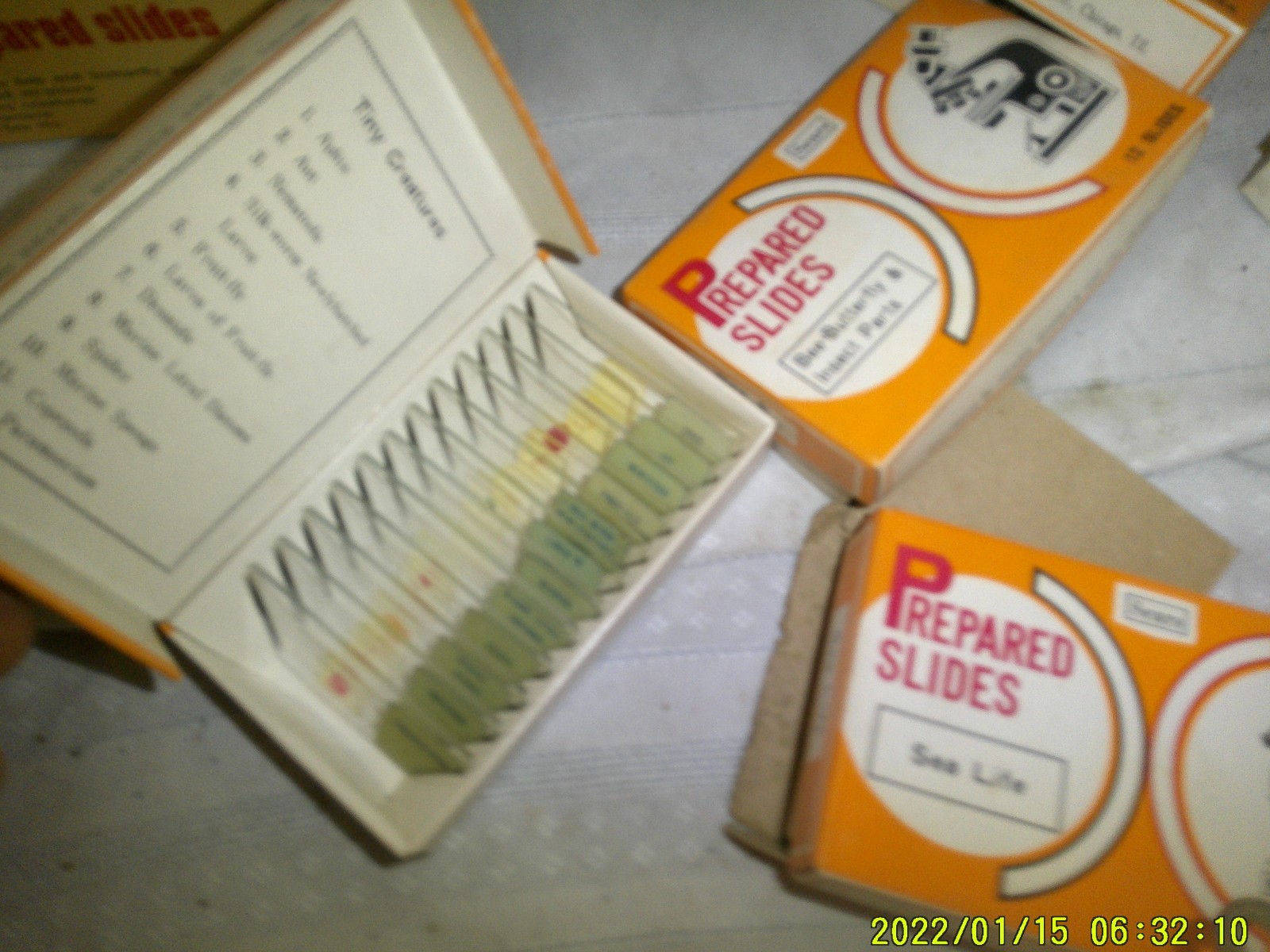 VINTAGE SEAR MICRO-MLAB KIT WITH 5 BOXES PREPARED SLIDES