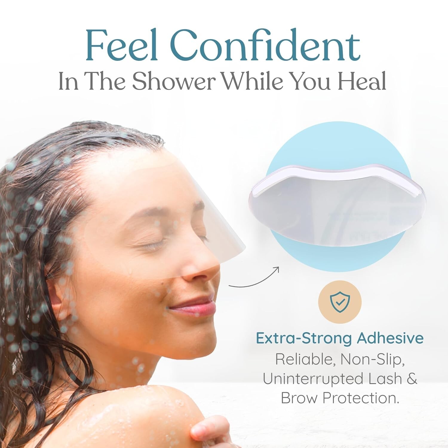 Eyelash Shield Shower Visor For Adults - 200 Eye Shields for After Surgery Sh...