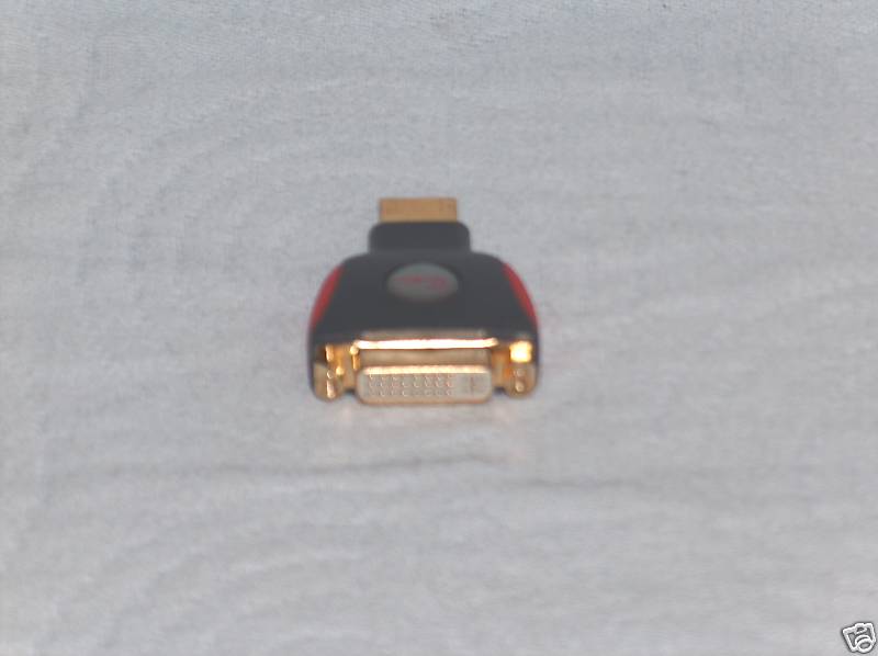 DVI to HDMI Adapter Female DVI to Male HDMI 24k gold