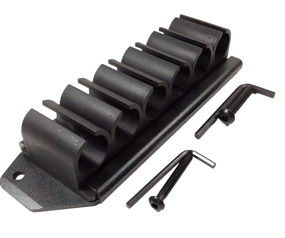 SHOTGUN SIDE SADDLE 6 SHELL QUICK DETATCH HOLDER CARRIER FOR REMINGTON 870 12GA