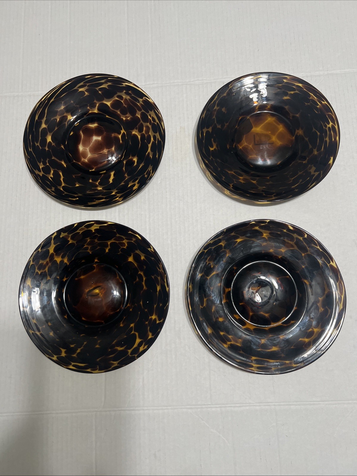 Pier 1 Imports Set 4 Tortoise Print Plates