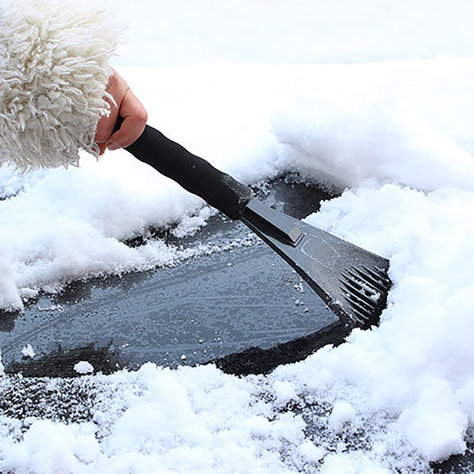 2x Car Windshield Ice Scraper with Foam Handle No Scratch Frost Scraper Universa
