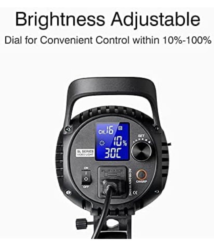 Godox SL-60 LED Video Light 5600K LCD Display Remote Control (Daylight-Balanced)
