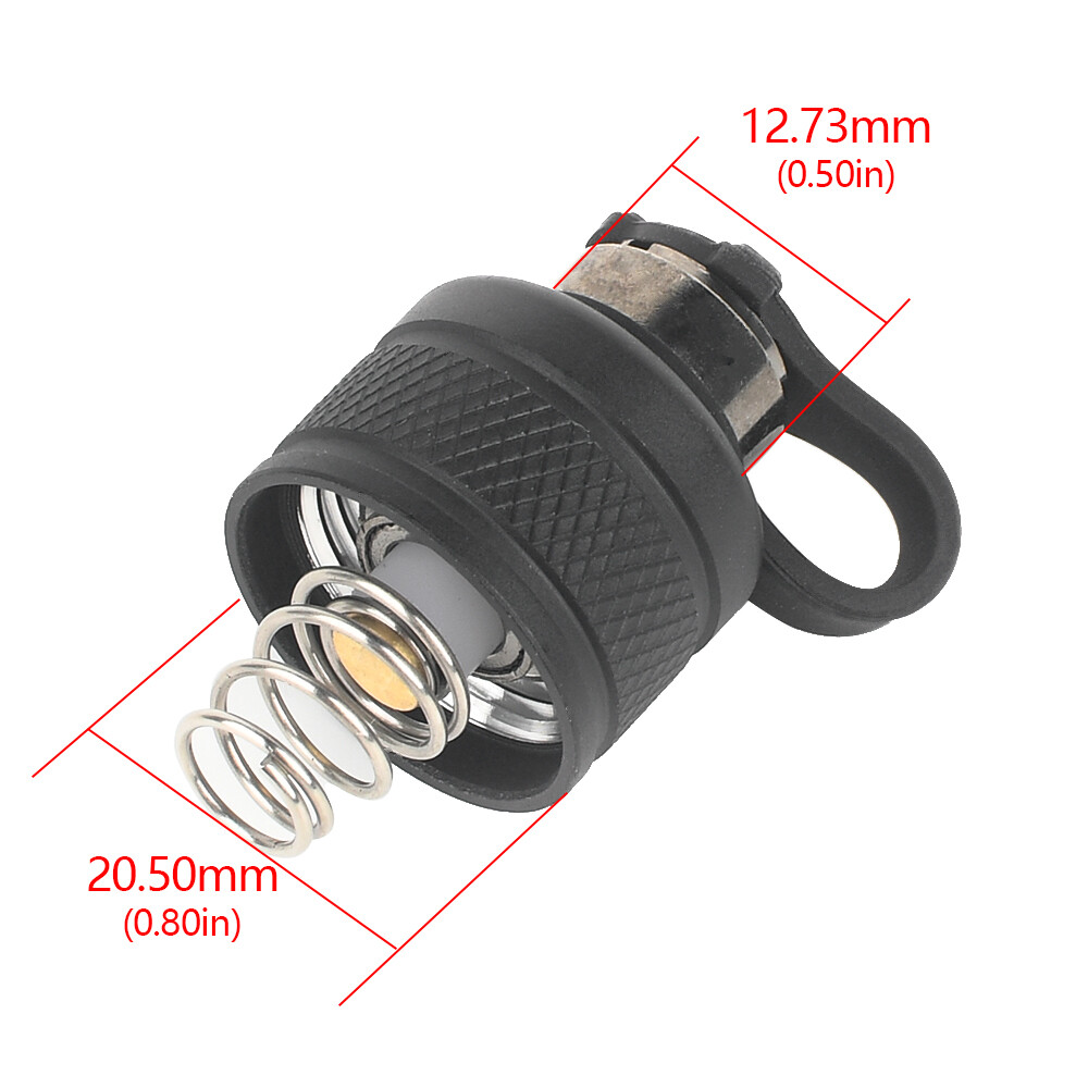 Tactical Wadsn Flashlight Metal Tail Cap Dual Function Pressure Switch SF Plug