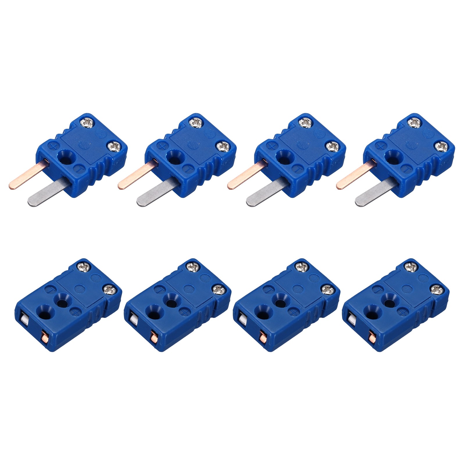 Mini T Type Thermocouple Wire Connectors Male Female Plug Adapter 200°C 4pcs