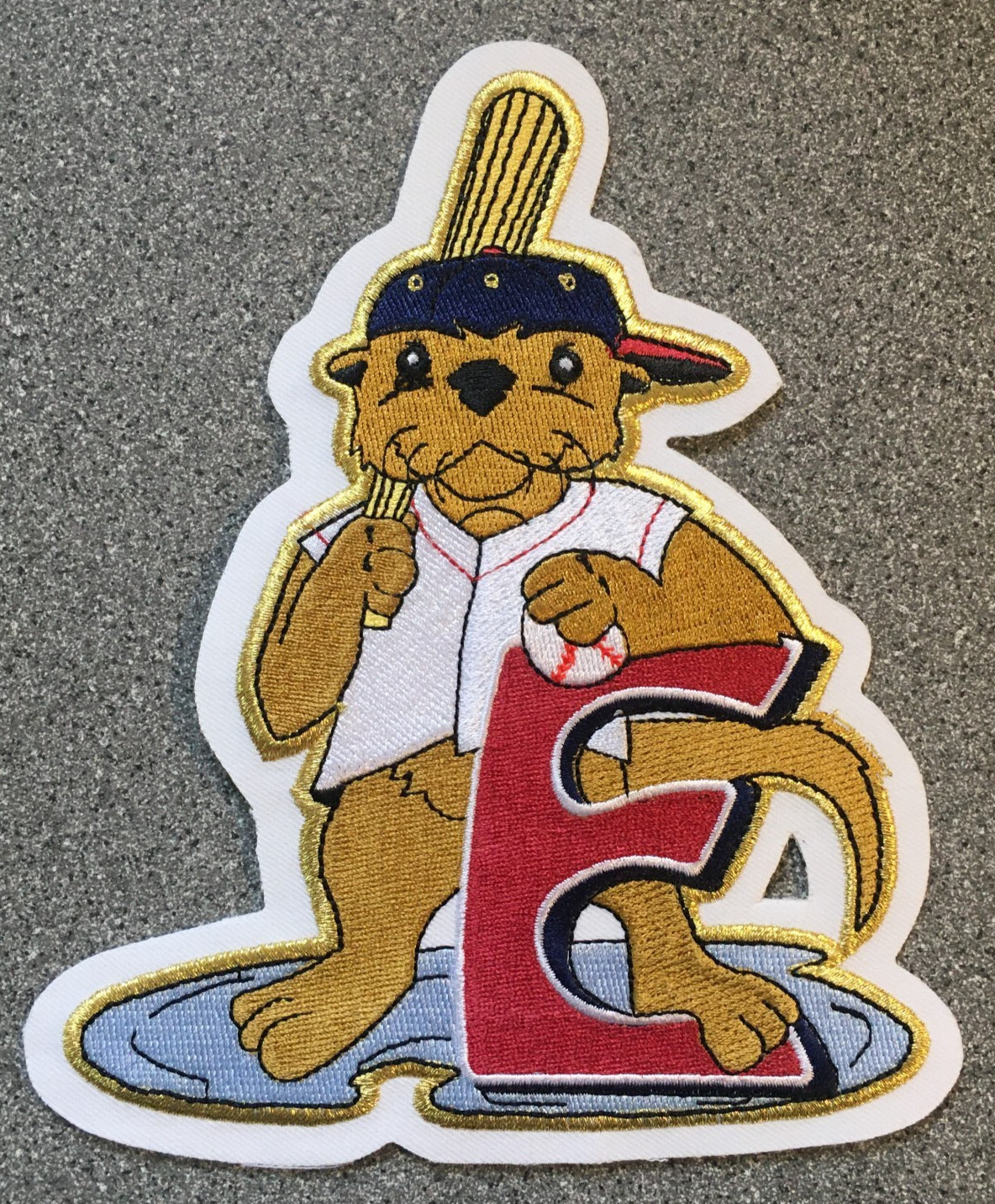 EVANSVILLE OTTERS FRONTIER MINOR LEAGUE BASEBALL VINTAGE 7" TEAM LOGO PATCH