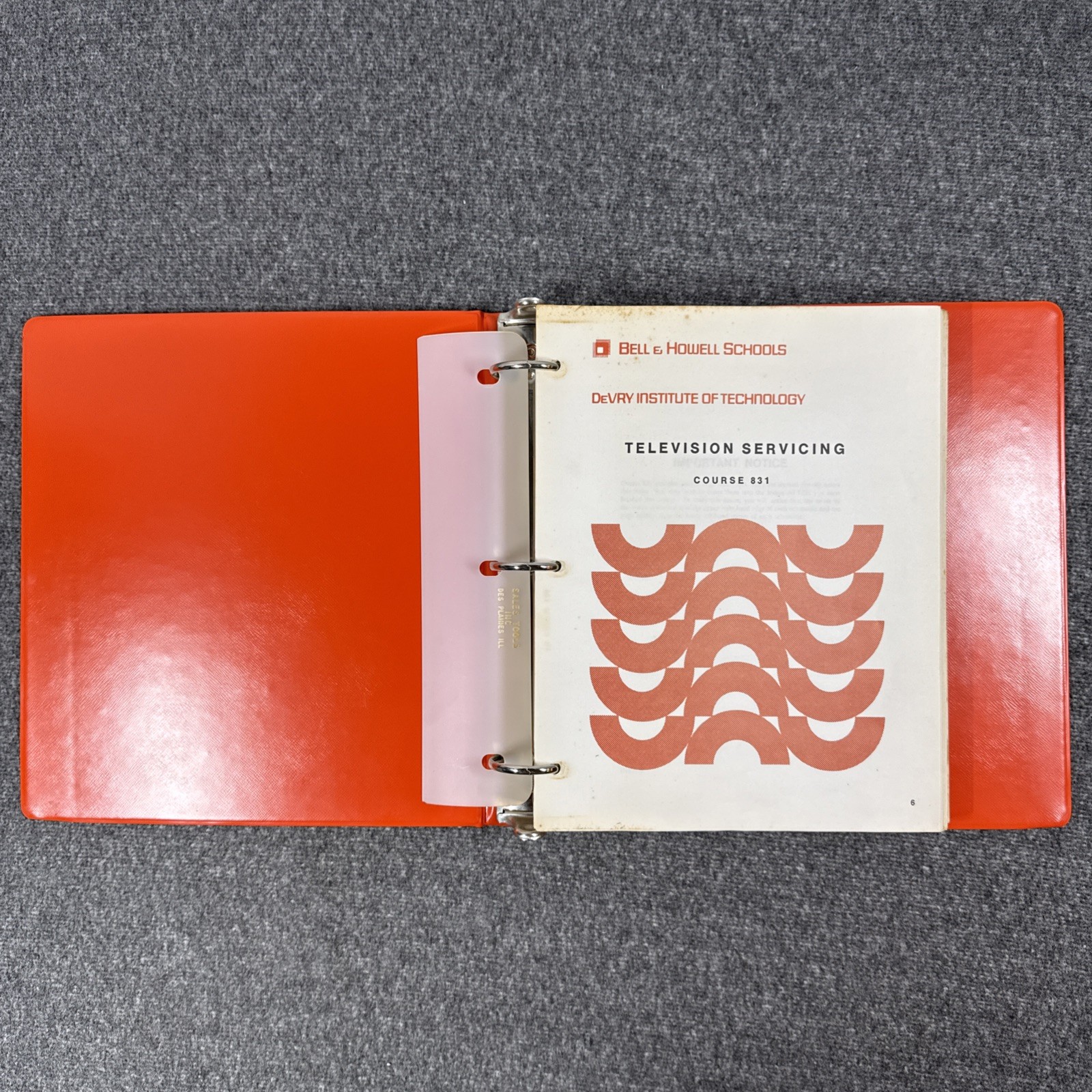 Bell & Howell Schools DeVRY Electronics Television Serving Course 831 - 10 Parts