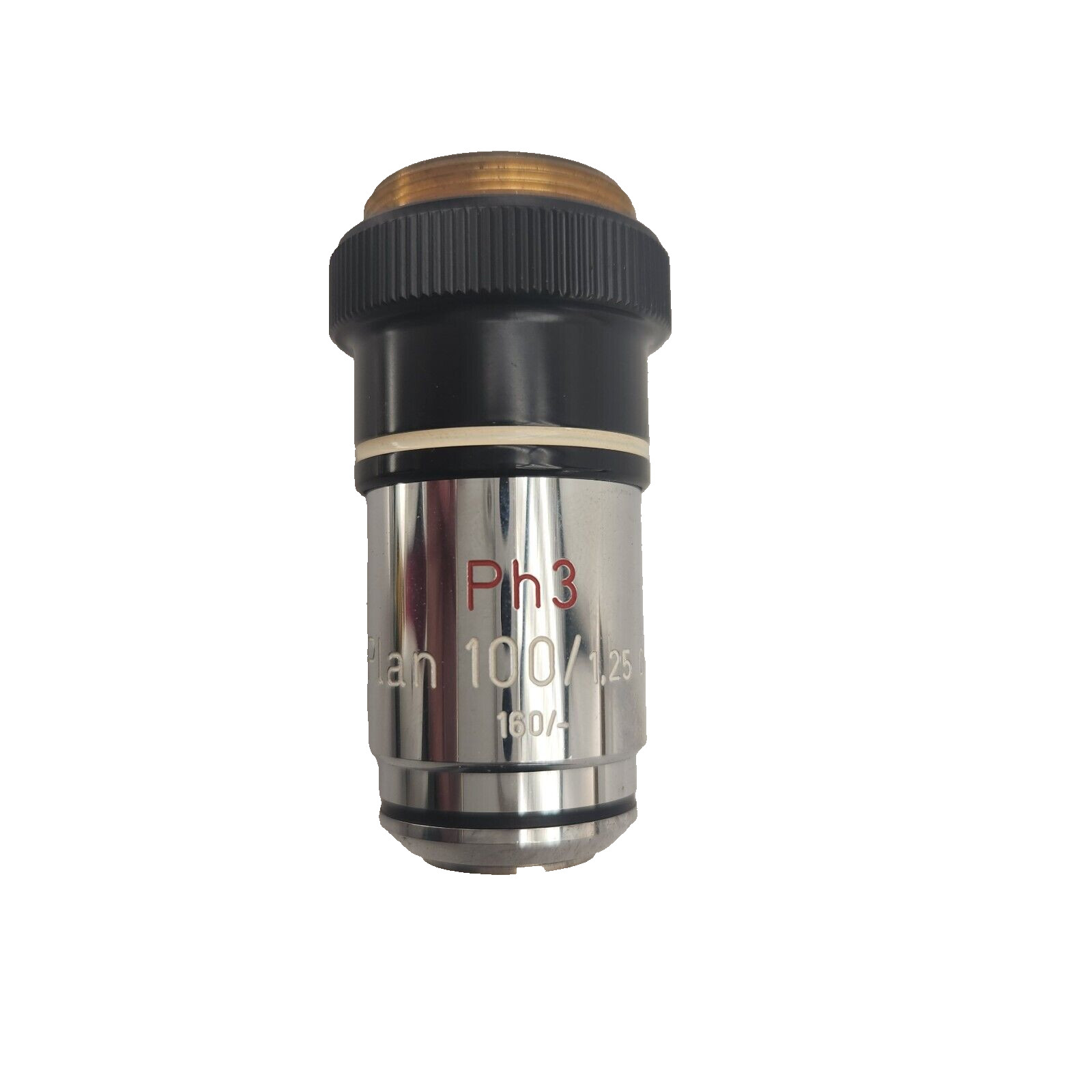Carl Zeiss Plan 100x /1.25 Ph3 Phase Contrast 160mm TL Microscope Objective