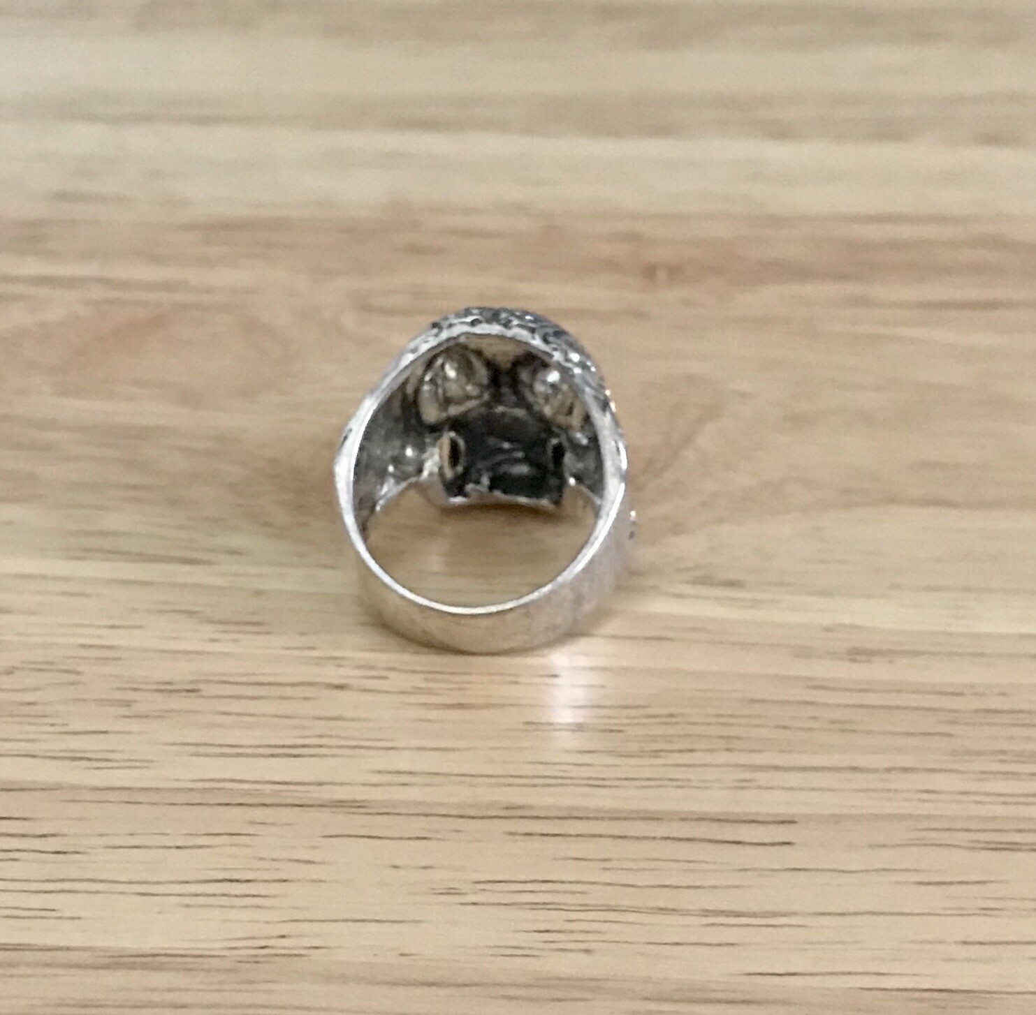 Tibetan Silver Skull Face Ring