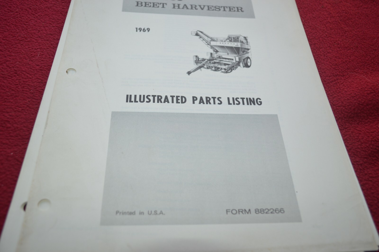 Hesston 560 Beet Harvester Parts Book Manual AMIL15