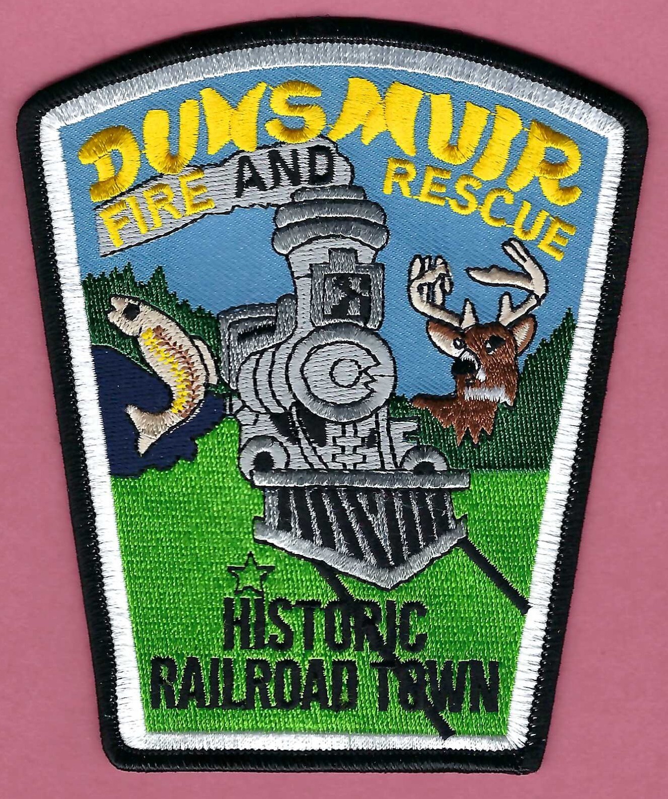 DUNSMUIR CALIFORNIA FIRE RESCUE PATCH LOCOMOTIVE