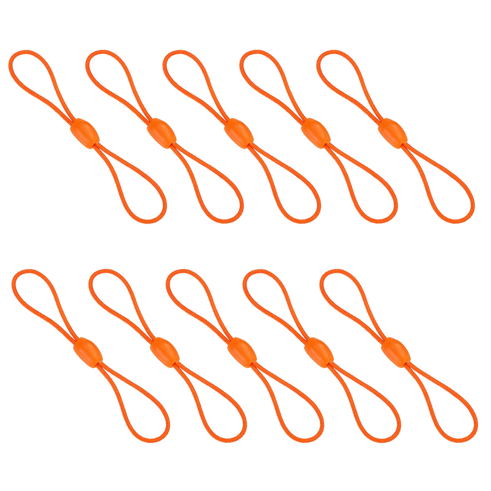20 Pcs Zipper Pulls Replacement for Backpack Zipper Pulls Tab Cord, Orange