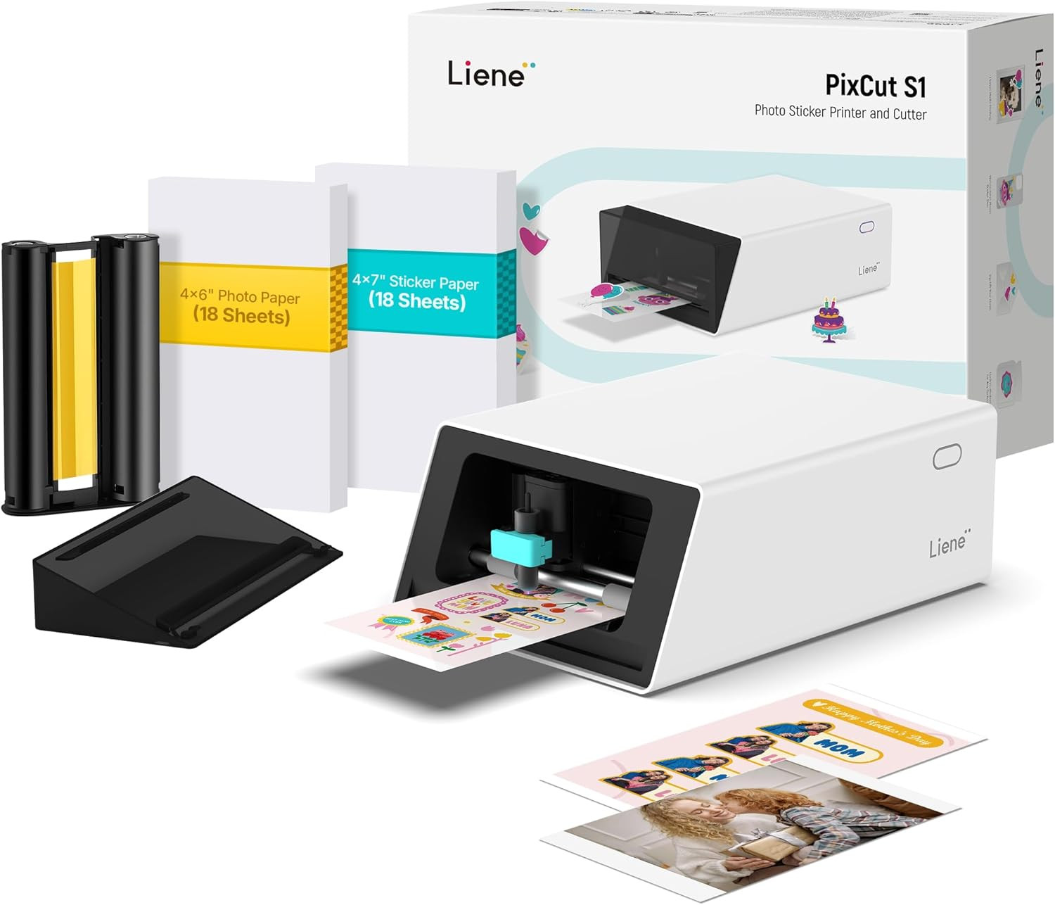 Pixcut S1 Color Sticker Printer & Cutting Machine - All-In-One Sticker Maker for