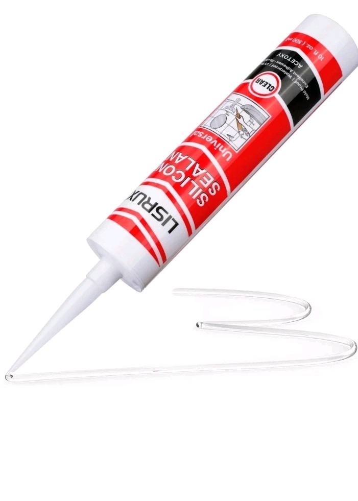 2-Pack LISRUX Advanced Clear Silicone Caulk for Kitchen & Clear-1P, New
