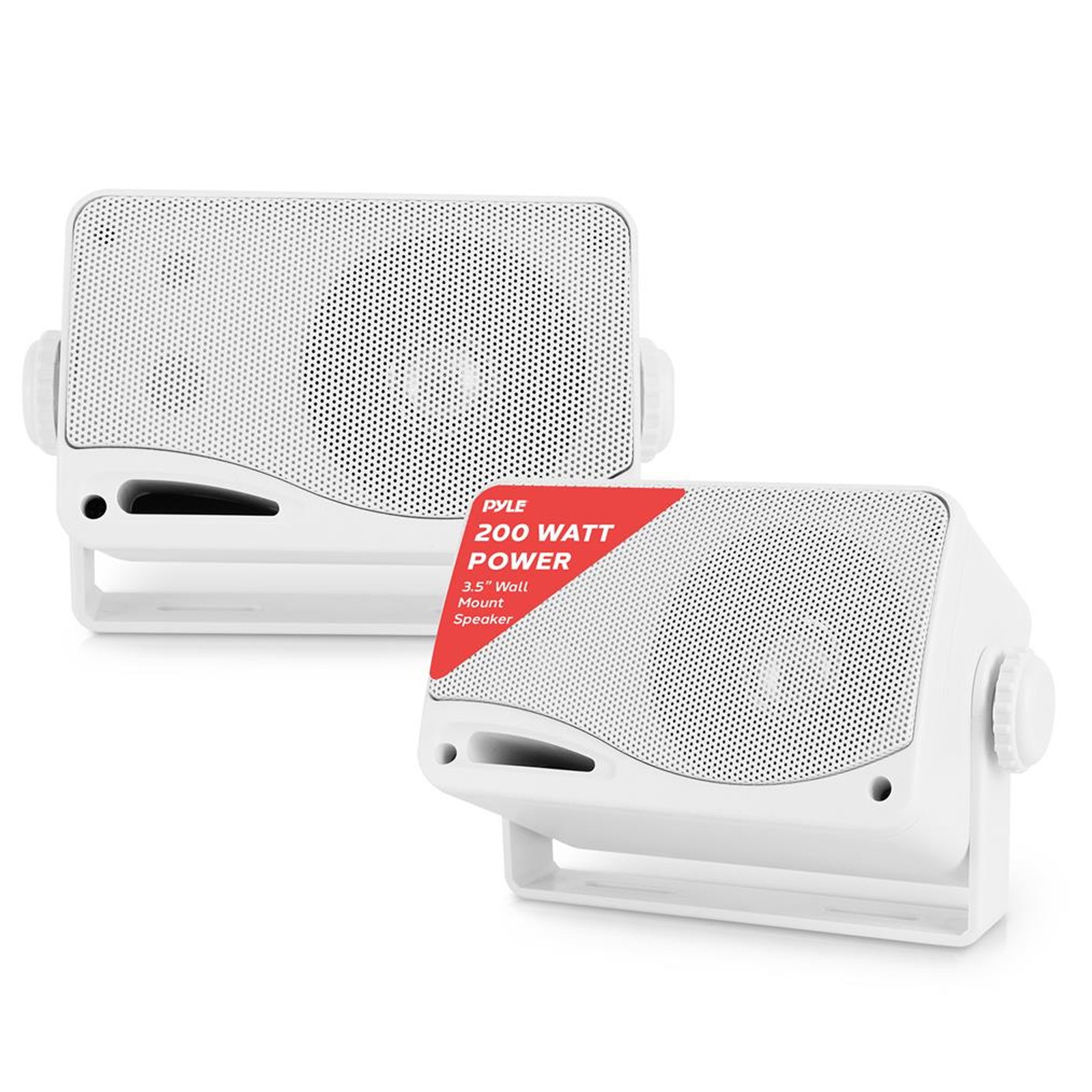Pyle Bluetooth USB Receiver, 4x 3.5'' 200W Weather Proof Speakers + Wireless Mic