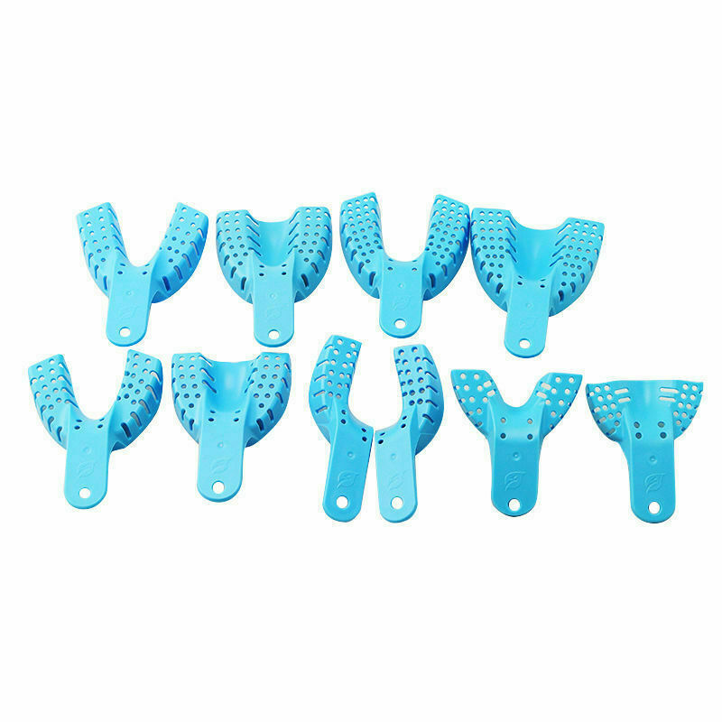 10 Pcs Dental Impression Tray Trays Plastic 5 Sizes Autoclavable Upper & Lower