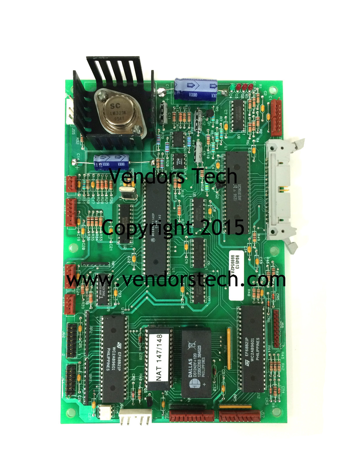 National 147/148/430 Snack Vending Machine Main Control Board, Refurbished!