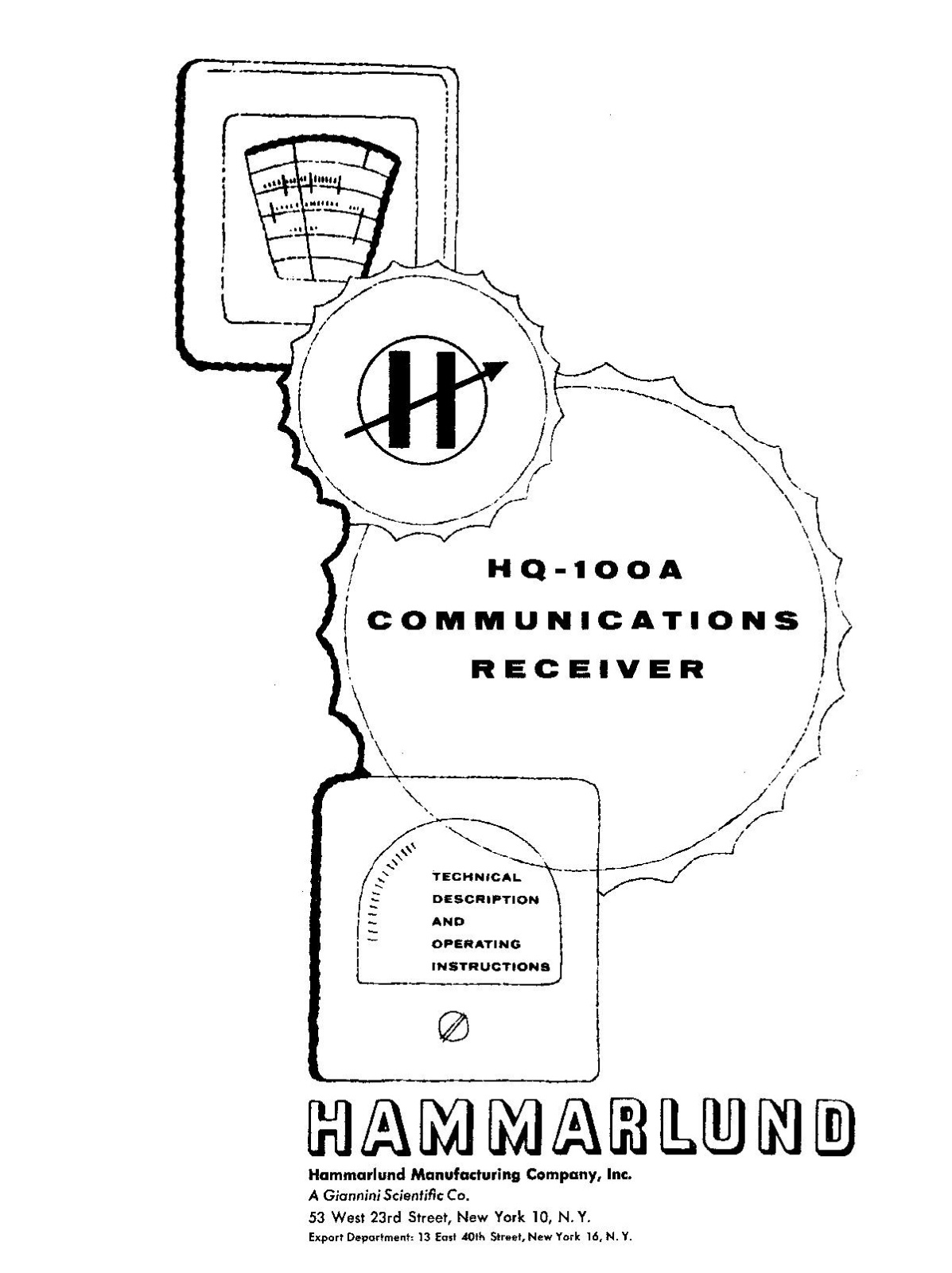 HAMMARLUND HQ100A HQ-100A Receiver Manual