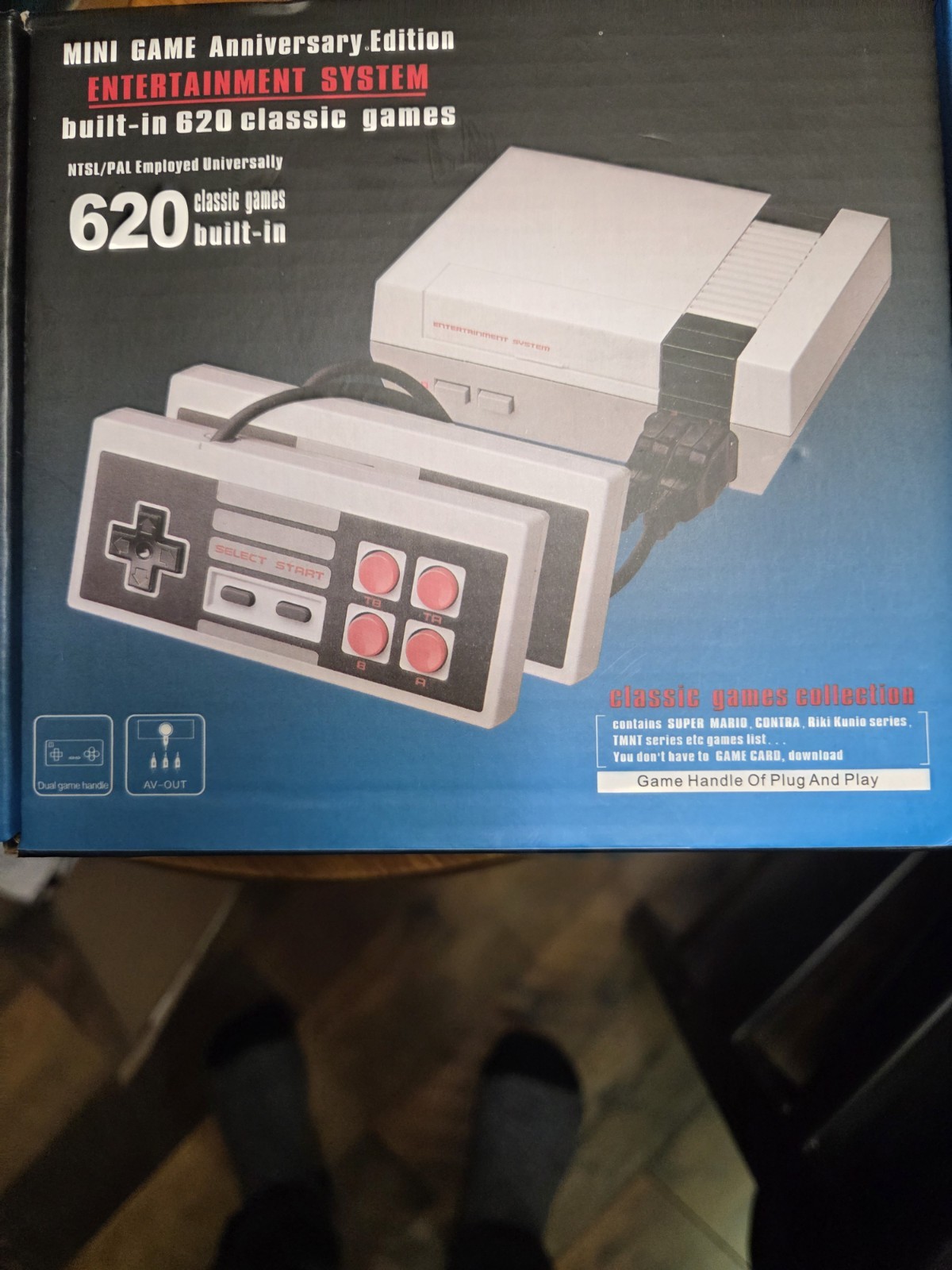 Nintendo NES Mini Console 620 Built-In Games Plug & Play Composite RCA AV Out