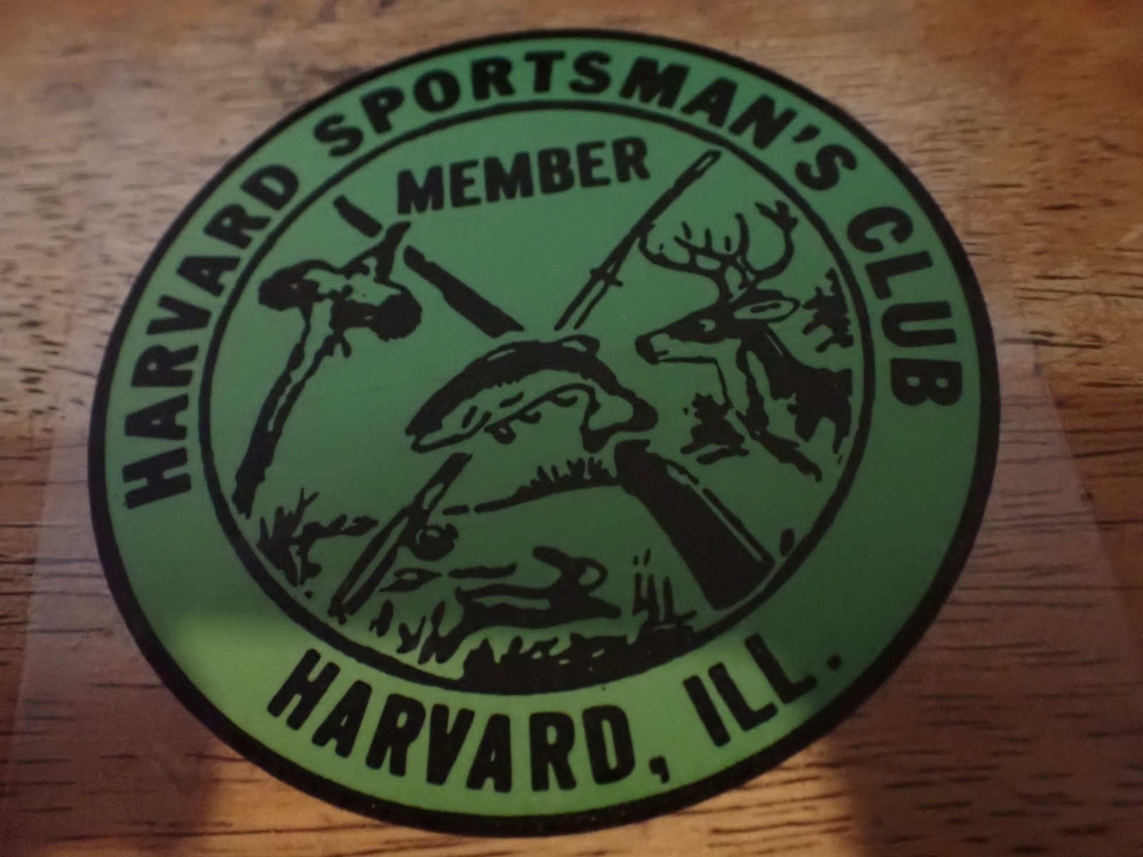 HARVARD ILLINOIS SPORTSMAN CLUB HUNTING DEER FISH BIRDS DECAL STICKER BX PC #60