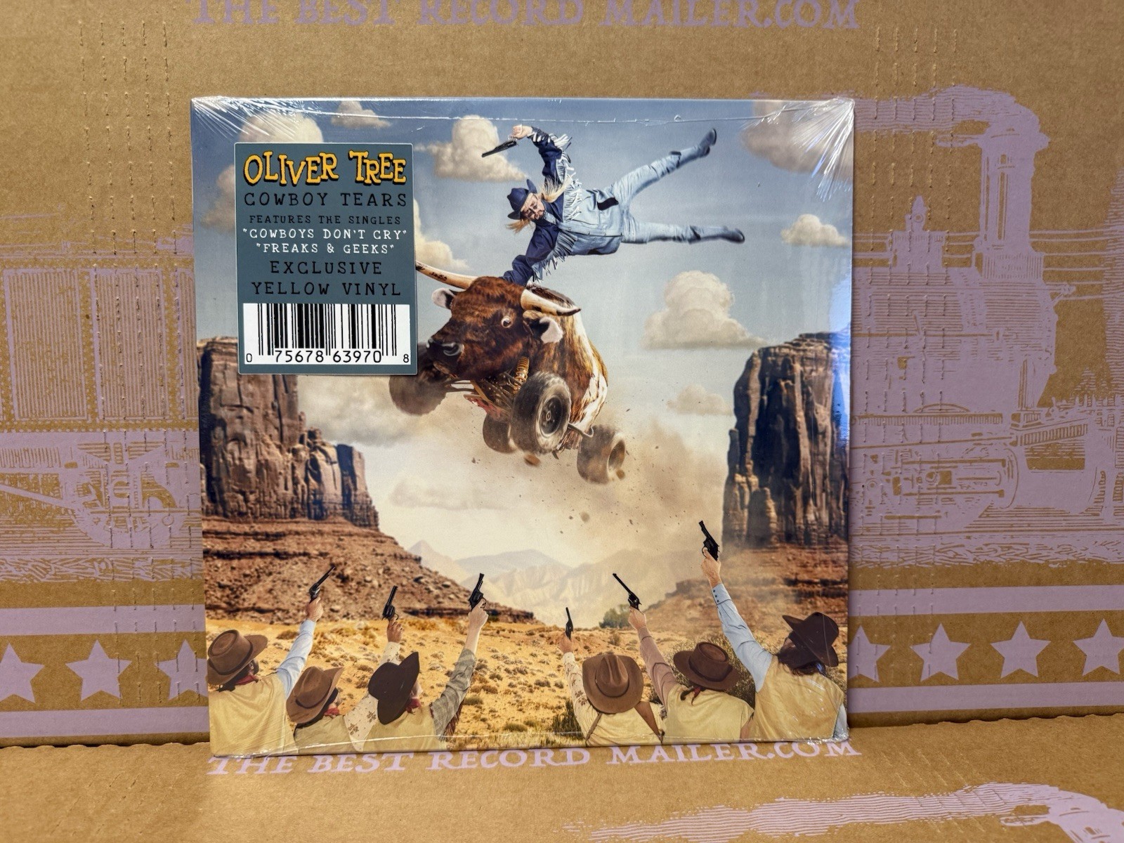OLIVER TREE - COWBOY TEARS Canary Yellow Vinyl Record LP NEW & SEALED