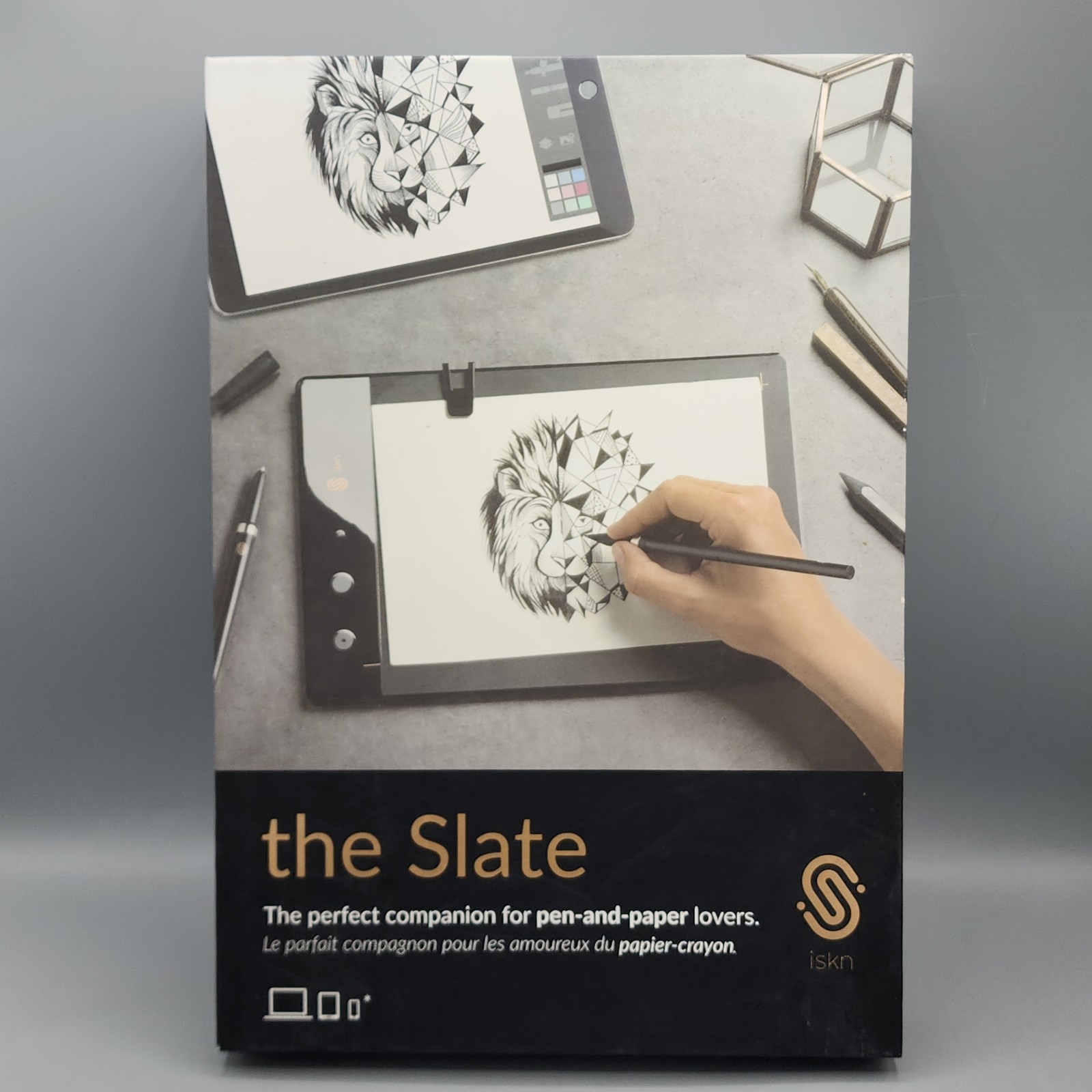 ISKN The Slate 2+ Pencil & Paper Graphic Bluetooth Digital Tablet & 2 Stylus