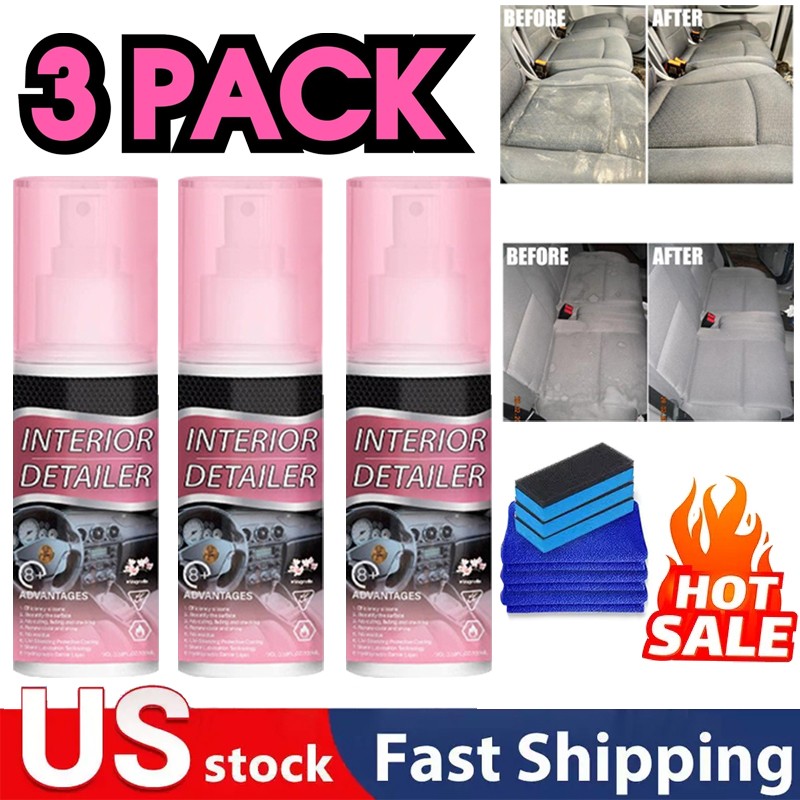 3X Car Interior Cleaner,Vehicle Interior Polish Interior Detailer Spray-2026 NEW
