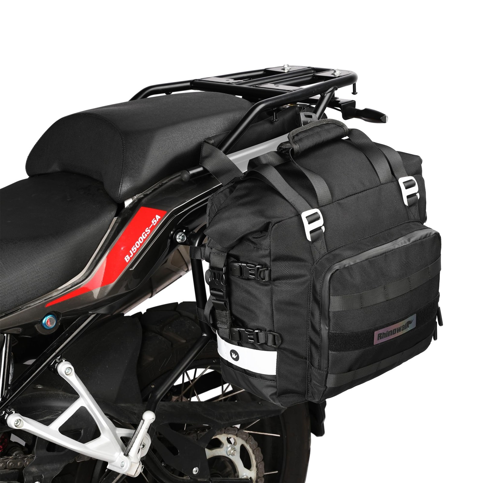 Waterproof Motorcycle Saddle bag Motor Luggage Pack Quick Release Motorbike S...