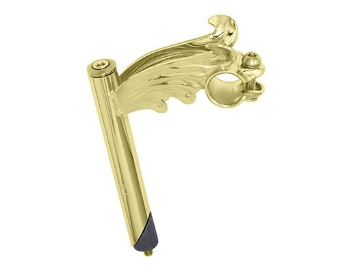 NEW! GENUINE VINTAGE LOWRIDER WING STYLE STEEL BICYCLE STEM 22.2MM IN GOLD.