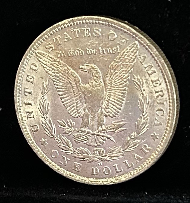 1882-O MORGAN SILVER DOLLAR, AU, NICE