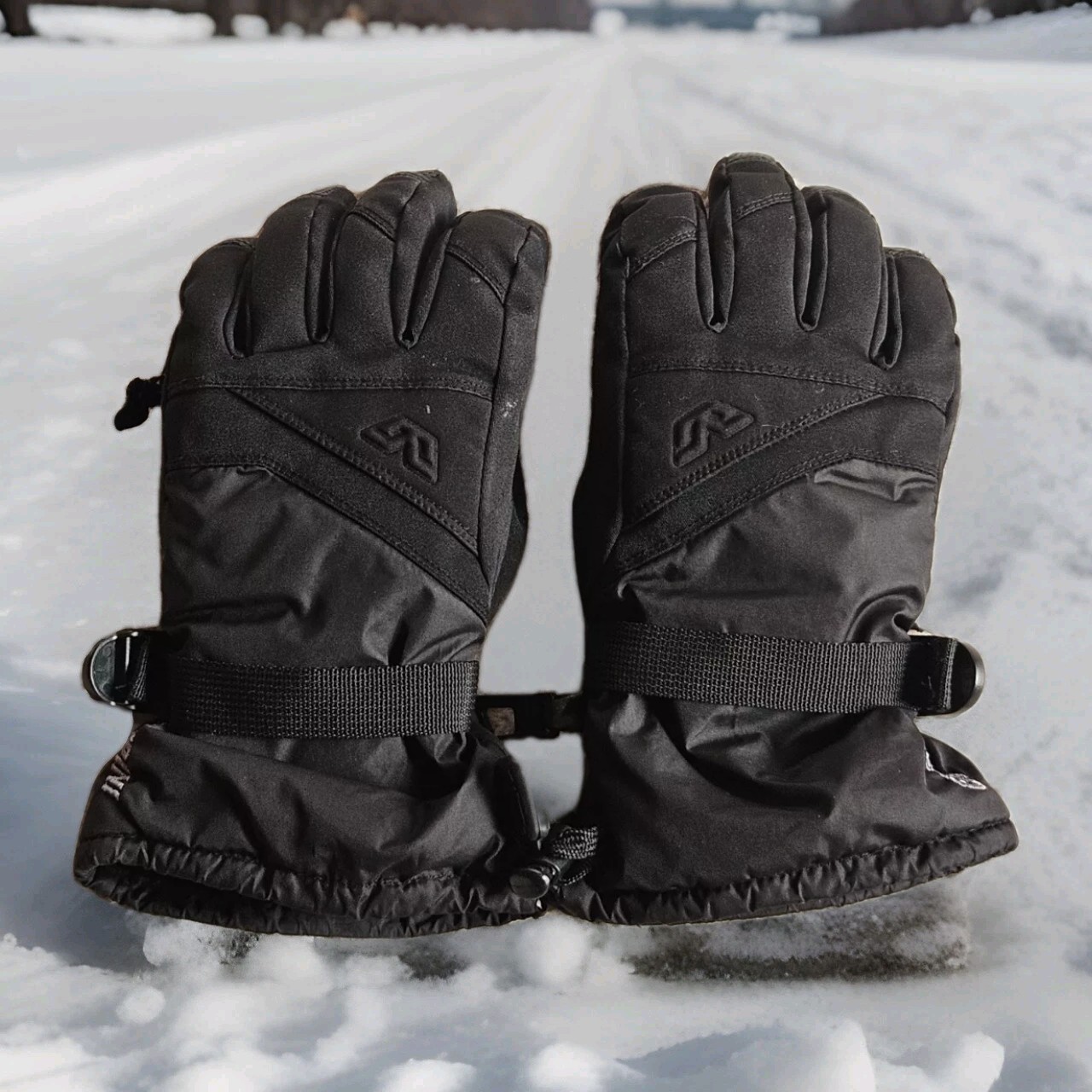 GORDINI STOMP ll Junior WINTER GLOVES : Black Skiing Snowmobile (LARGE)