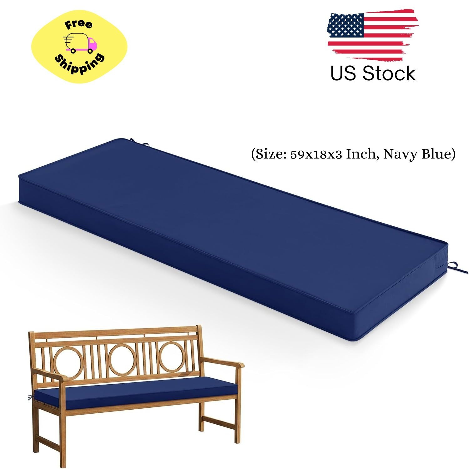 Outdoor Bench Cushion: Waterproof and Fade Resistant Patio Furniture Cushions