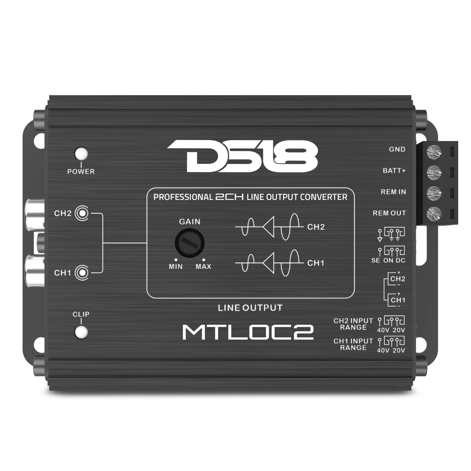 DS18 2-Channel Line Output Converter with Remote Turn-On - MTLOC2