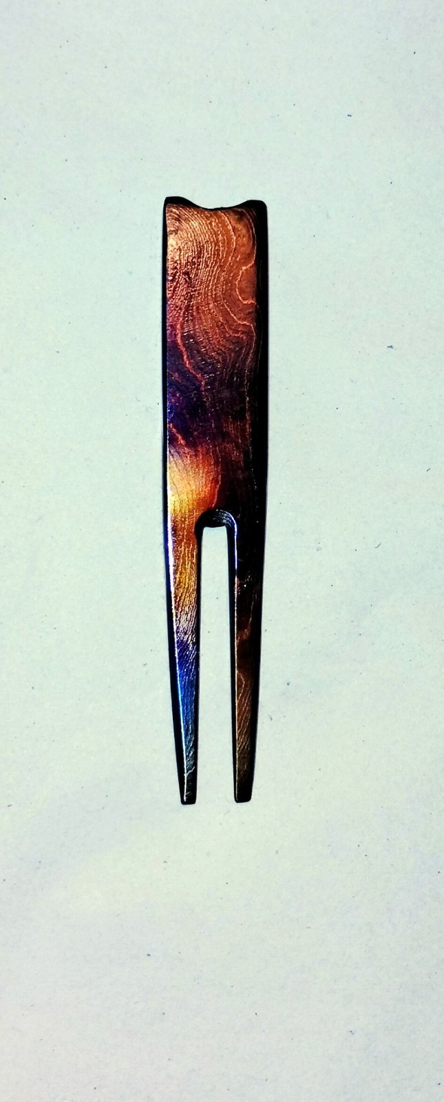 "The Pros Pick XX" HANDMADE HANDGROUND DAMASCUS STEEL DIVOT TOOL by Dave Curry