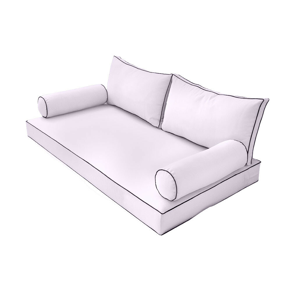 S2 Twin Size 5PC ContrastPipe Outdoor Daybed Mattress Cushion Complete Set AD107